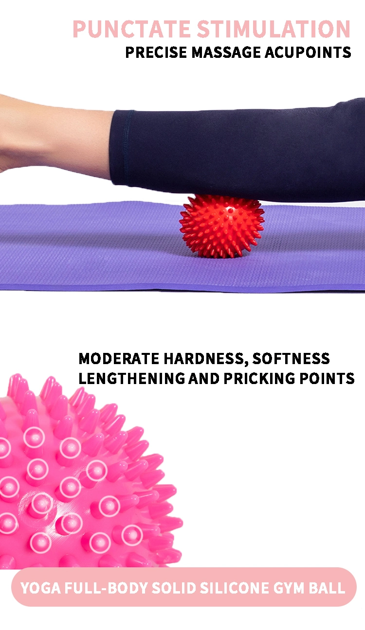 Wholesale Blue Yoga Accessories Foot Muscle Massage Ball Spiky Roller