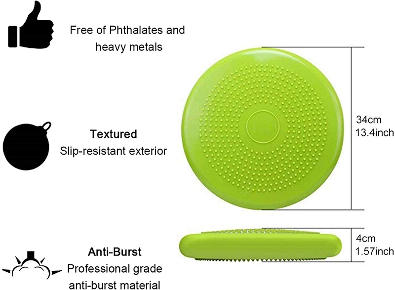 Wholesale Customized Fitness PVC Round Half Yoga Matts Mat Massage Ball Cushion 3mm Equipment