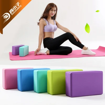 Bloque de yoga personalizado OEM respetuoso con el medio ambiente con logotipo en relieve EVA Brick