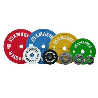 Xmaster Color Free Weight Placa de pesas de acero calibrado para levantamiento de pesas