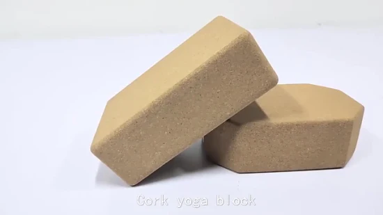 Bloque de yoga de corcho natural personalizado con impresión de nuevo diseño 2023