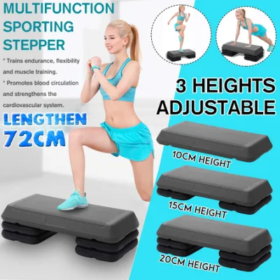 Fitness aeróbico paso 3 nivel ajustable antideslizante Cardio Yoga Pedal paso a paso gimnasio entrenamiento ejercicio Fitness aeróbico equipo de paso